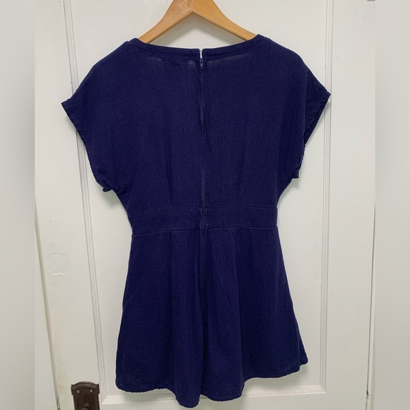 Altered State Navy Button Front Romper - Picture 3 of 3